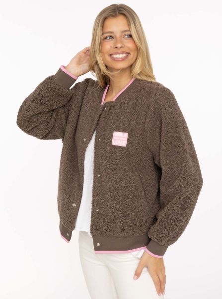 Teddy Bomberjacke "Smile Love"