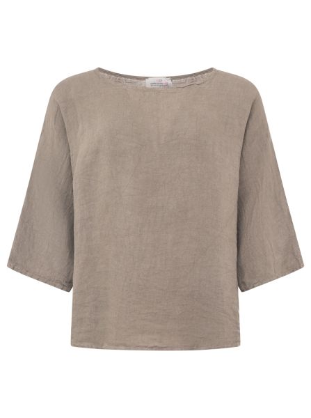 100% Leinen Shirt "Rundhals"