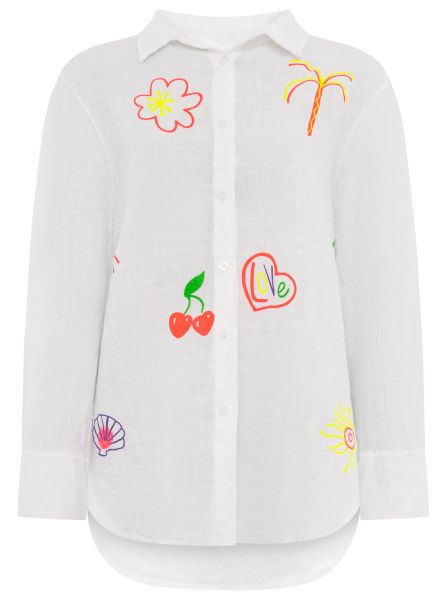 100% Leinen Bluse "Neon"