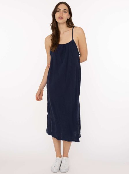 Trägerkleid Maxi Musselin "Uni"