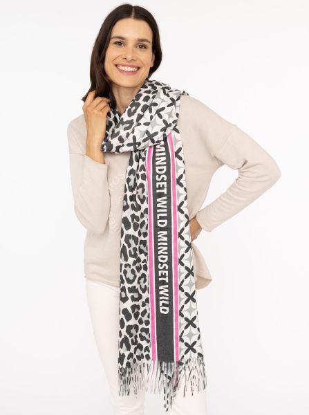 Schal "Gray Pink Leo"
