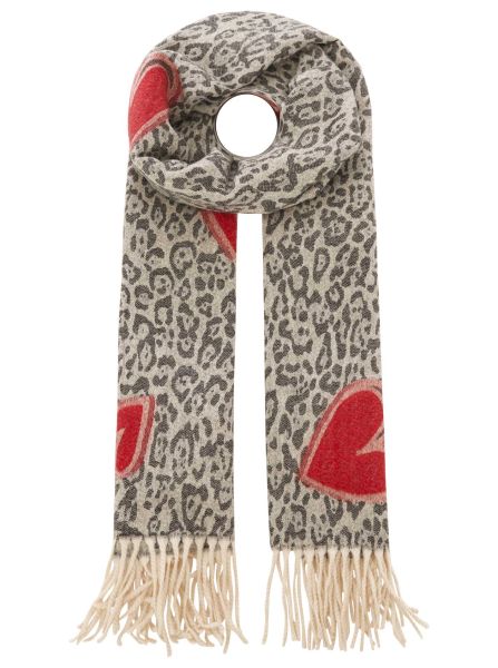 Winterschal Viskose "Herz & Patches"