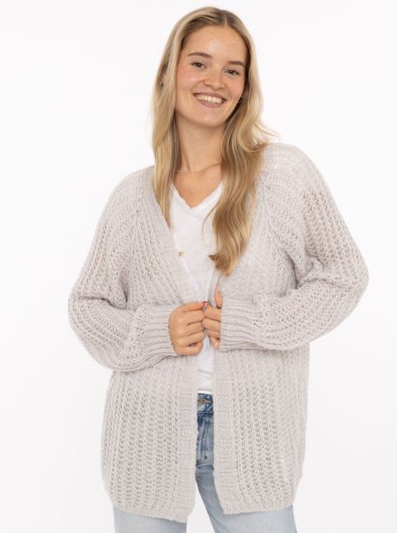 Grobstrick Cardigan Wollmix "Grobe Maschen"