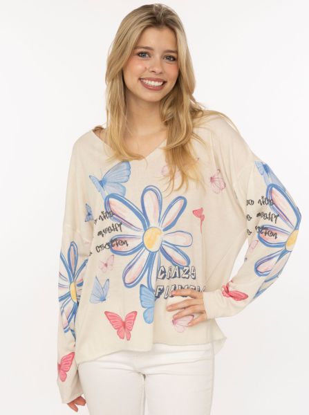 Sommer Pullover "Crazy Flower"