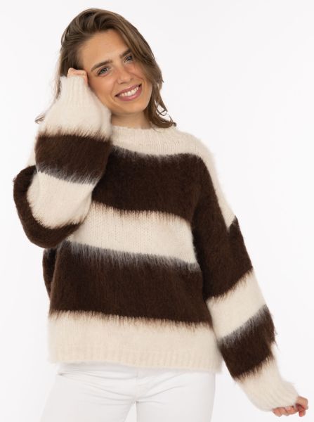 Oversize Kuschel Pullover "Streifen"