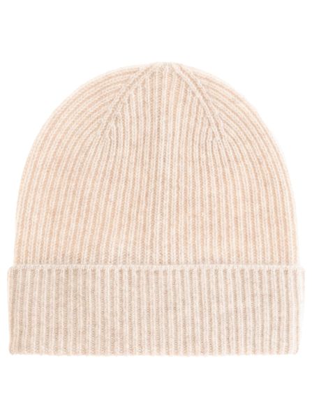 100% Cashmere Umschlagmütze "Rippe"