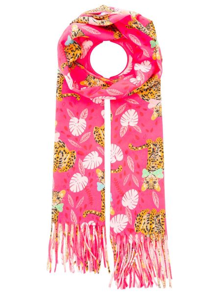 Viskose Mix Schal Digital Print "Leopard"