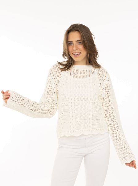 Pullover mit Lochstrick