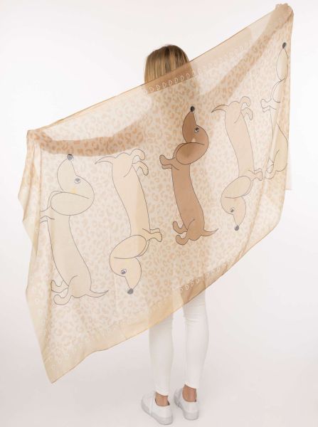Tuch Viskose Mix "Leo Dogs"