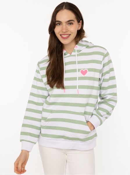 Hoodie "Streifen Herz"