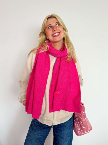 Strickschal Wollmix "Uni & Herz"