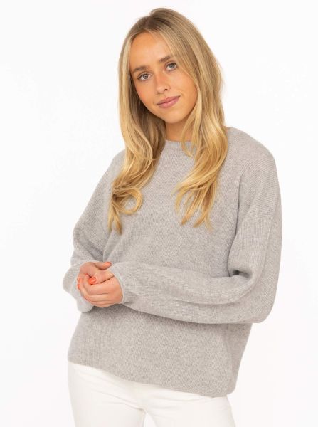 100% Cashmere Pullover Boxy Rippe