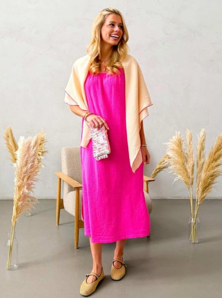 Trägerkleid Maxi Musselin "Uni"