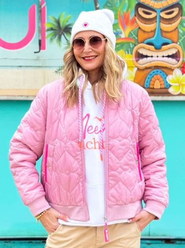 Bomberjacke "Be Happy Strandpink"