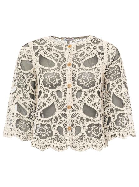 Cardigan mit Knöpfen "Lochstick"