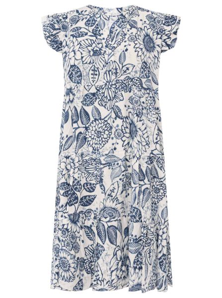 Ärmelloses Viskose Kleid "Flowers"