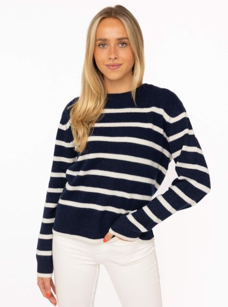 100% Cashmere Pullover Boxy Striped