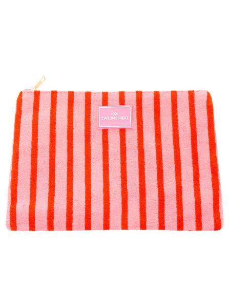 Kosmetiktasche Frottee "Streifen & Patch"