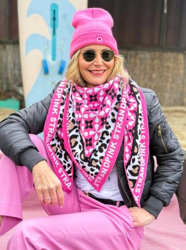 Dreieckstuch "Leo Rand Strandpink"