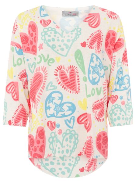 Viskose Oversize Shirt "Funky Love"