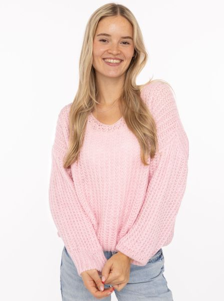 Grobstrick Pullover Wollmix "Große Maschen"