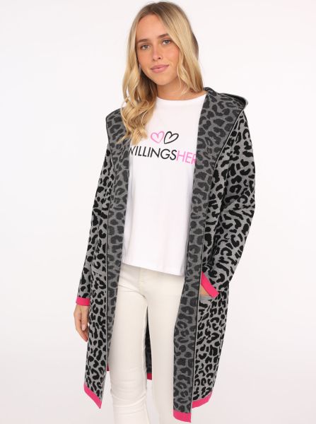 Strickjacke "Leo Kante" mit Kapuze