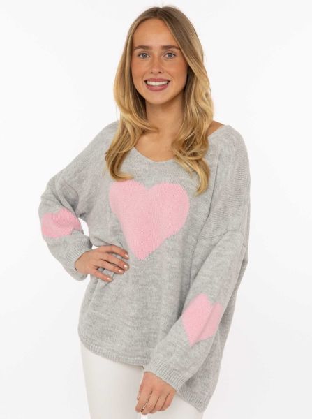 Pullover Wollmix "Großes Herz"
