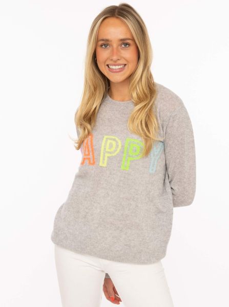 100% Cashmere Rundhalspullover HAPPY