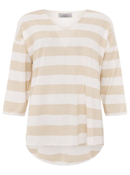 Viskose Oversize Shirt "Streifen"