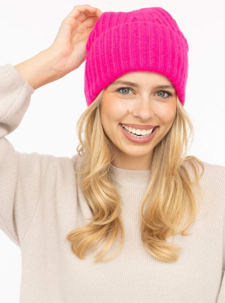 100% Cashmere Grobstrickmütze