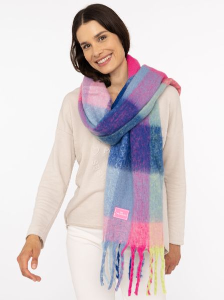 XXL Winterschal "Regenbogen Karo"