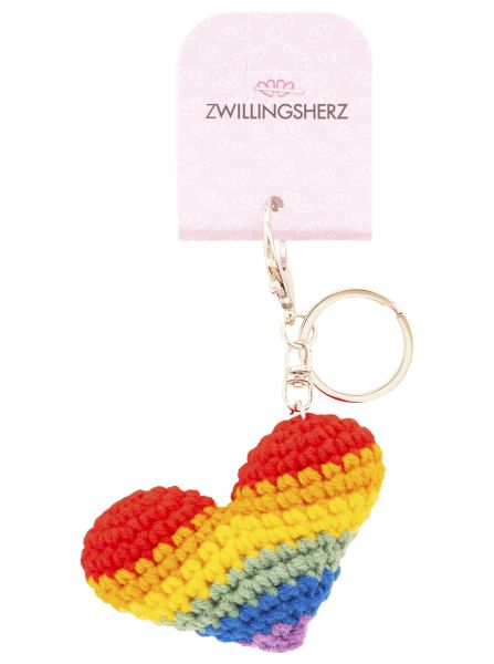 Schlüsselanhänger "Regenbogen Herz"