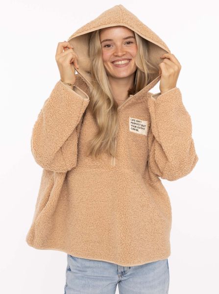 Oversize Teddy Fleece Hoodie "Life"
