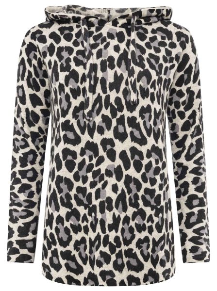100% Kaschmir Hoodie "Leo Druck"