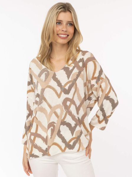 Viskose Oversize Shirt "Herzen"