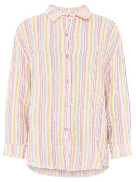 Musselin Bluse "Neonstreifen"