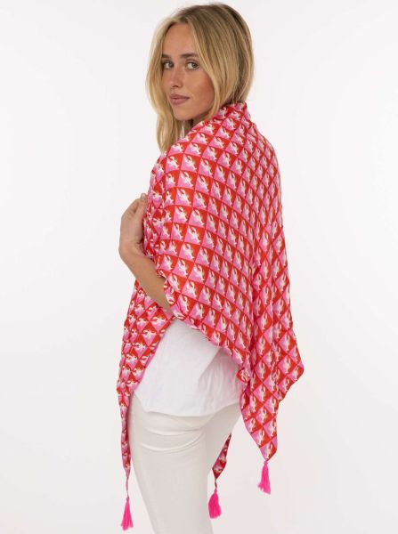 Dreieckstuch Organic Bamboo "Geometric Lobster"