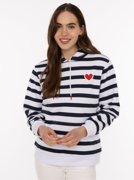 Hoodie "Streifen Herz"