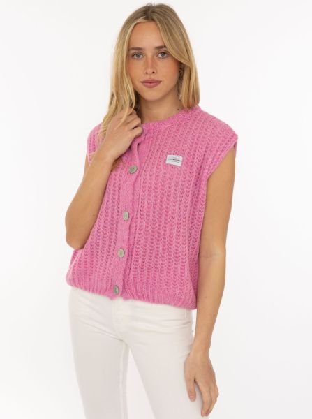 Grobstrick Weste "Colors"