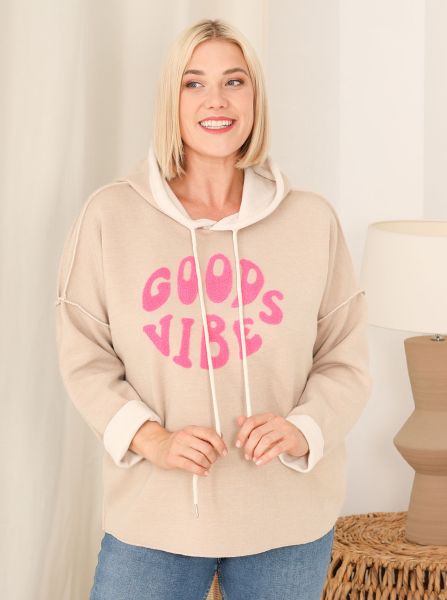 Double Face Hoodie "Good Vibes"