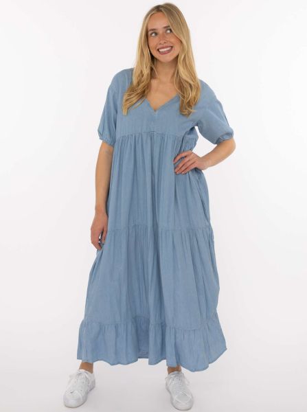 Weites Maxikleid aus Lyocell
