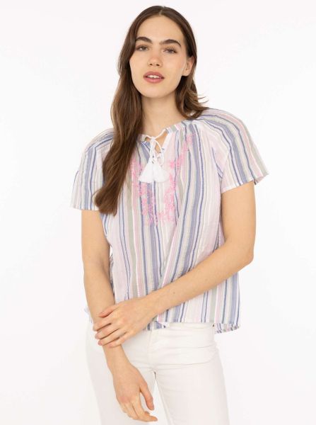 Bluse Kurzarm "Summer Stripes"