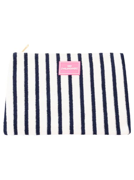 Kosmetiktasche Frottee "Streifen & Patch"