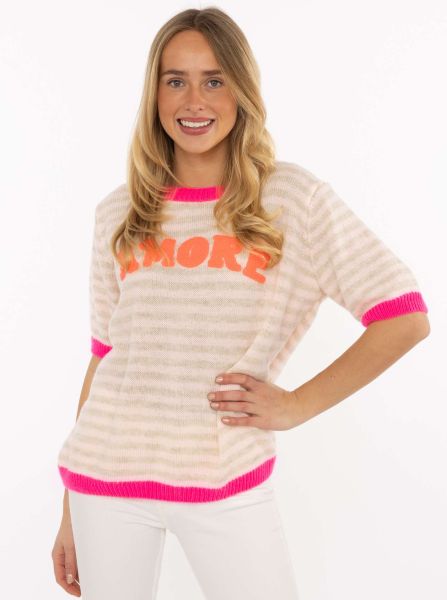 Kurzarm Pullover Wollmix "Amore"