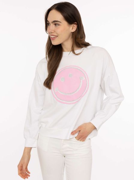 Sweatshirt BW "Smile & Strass"