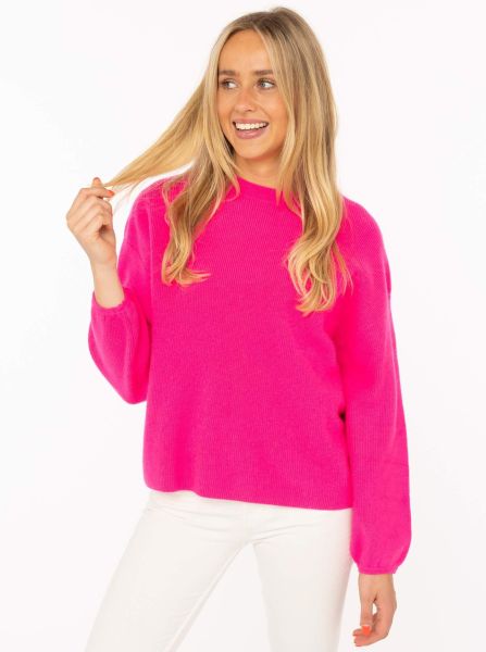 100% Cashmere Pullover Boxy Rippe