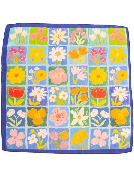 Nickituch "Frühlingsblumen"