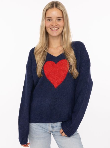 Kuschel Pullover Wollmix "Herz"