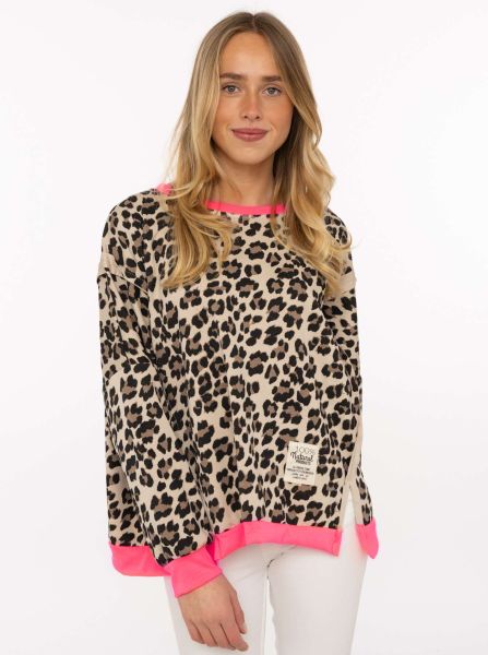 Sweatshirt "Leo buntes Bündchen"