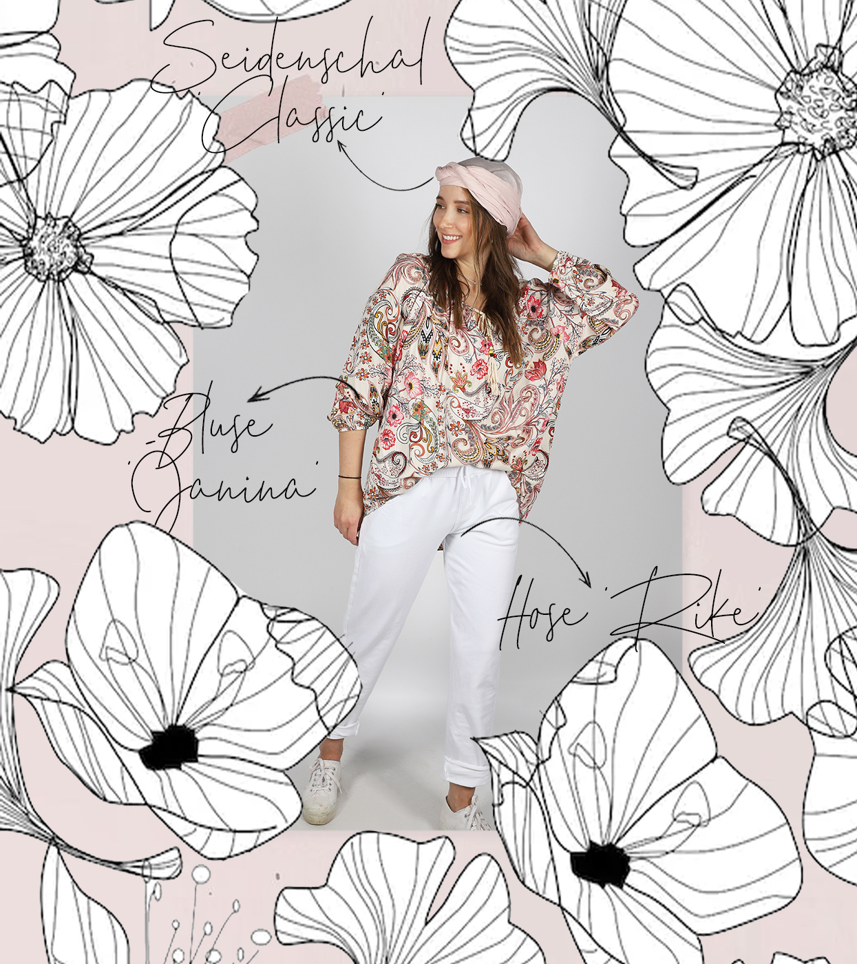 Blumenprint richtig stylen! Accessoires & Dein - Onlineshop für Zwillingsherz Damenmode 